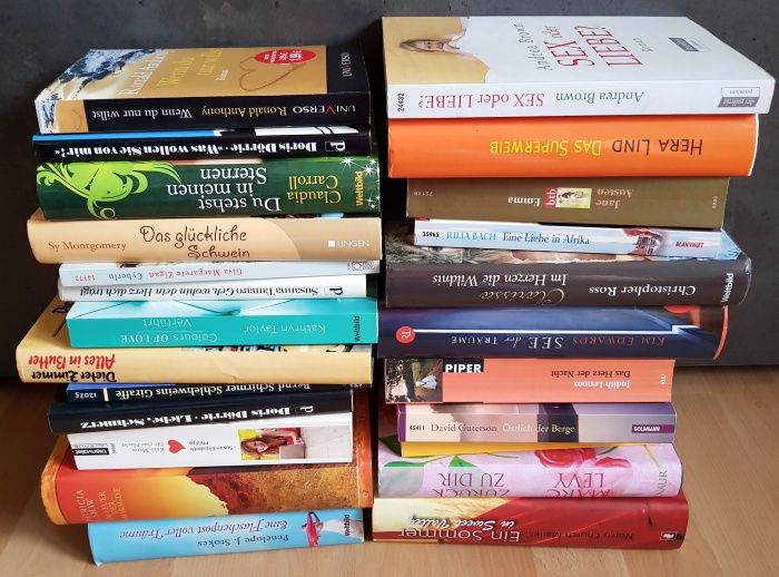 24 Bücher Romane Liebe Humor Glück Frauenliteratur Paket Biblioth in Pilsach