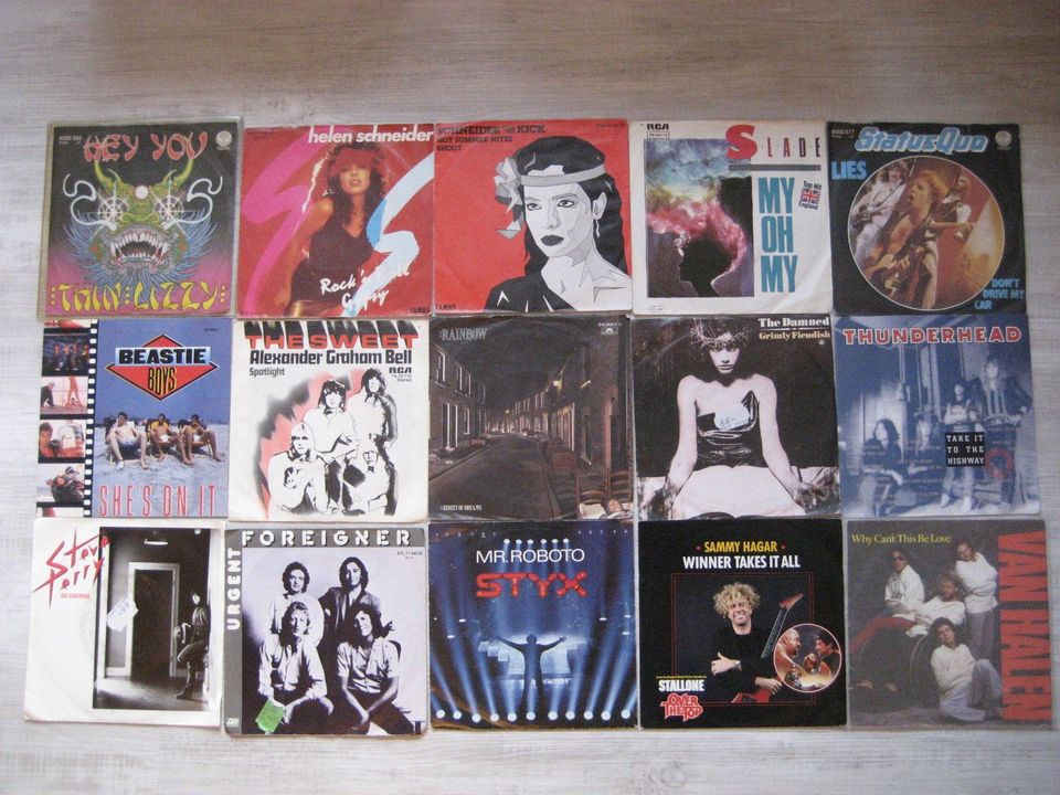 Metal Rock Vinyl Schallplatten Singles Sammlung TOP in Schongau