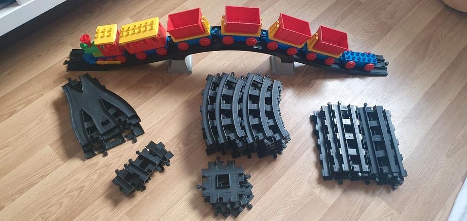 LEGO Duplo Eisenbahn mit 45 Schienen und Tiere in Oppenheim