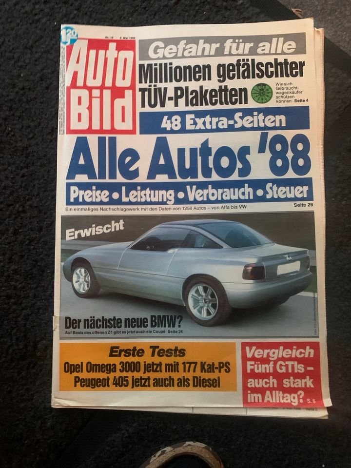 Auto Bild 9.5.88 alle Autos 1988 CRX GSI GTI in Hildesheim