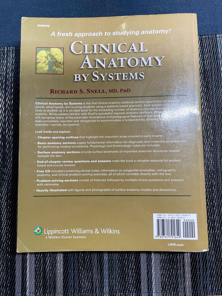 Lehrbuch „Clinical Anatomy by Systems“ ✏️❣️ in Hannover