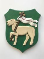 Antikes Metzger Fleischer Zunftzeichen Wappen Sachsen - Frauenstein Vorschau