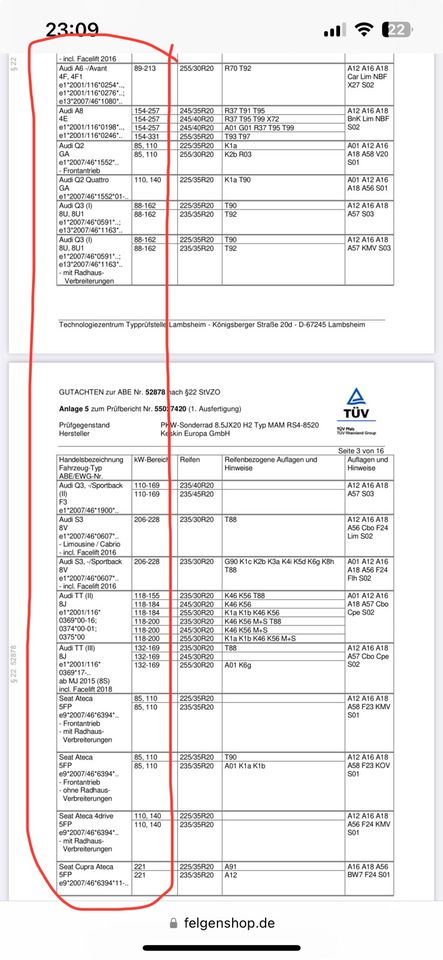 Audi Seat Skoda Volkswagen 20 Zoll Felgen Alufelgen MAM RS4 in Berlin