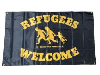 Refugees Welcome Banner Fahne Flagge 90x150cm Niedersachsen - Munster Vorschau