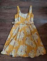 50er Stil gelbes Kleid m. Vogel Print v. Boden UK16R Rheinland-Pfalz - Leubsdorf Rhein Vorschau