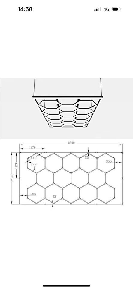 Hexagon LED Lampe Licht in Saarbrücken