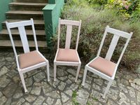 3 Stühle Stuhl Esstisch Holz weiß Shabby Chic Stoff Beige Rheinland-Pfalz - Mainz Vorschau