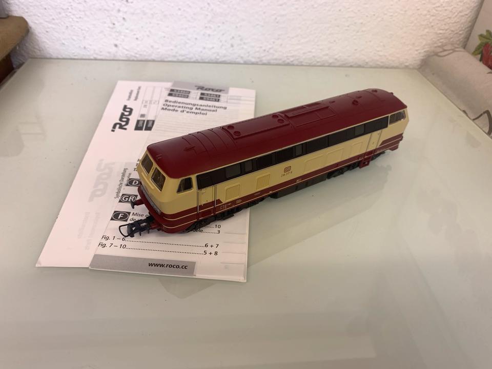 Selten! Roco Diesellok BR 218 217-8 TEE in rot - m. DSS - wie neu in Küps