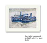 Schiffkähne Boote Bild Zeichnung Aquarell 40x30cm Hamburg 40er Nordrhein-Westfalen - Ahaus Vorschau