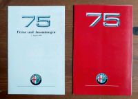 Preisliste + Farben Polster no Prospekt Alfa Romeo 75 1989 / 1990 Niedersachsen - Hildesheim Vorschau