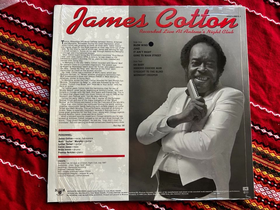 James Cotton with Matt Guitar Murphy & Luther Tucker LP in Hamburg