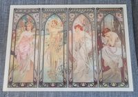 Alfons Mucha vier Jahreszeiten Jugendstil Bild Acrylglas 70x50 cm Stuttgart - Weilimdorf Vorschau