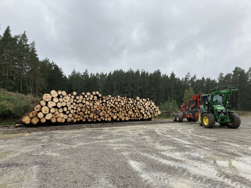 Rückewagen,Seilwinde,Holztransport in Burk