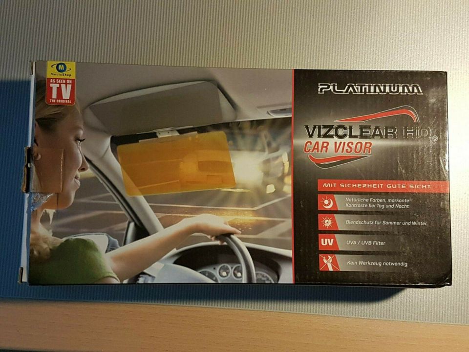 Vizclear HD Blendschutz Tag + Nacht Sonnenblende 2 in 1 HD Car