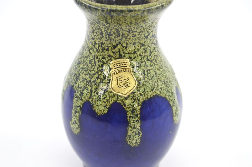 WGP ES Keramik 611 / 10 Vase 1960s Hans Kraemer Design Fat-Lava in Melbeck