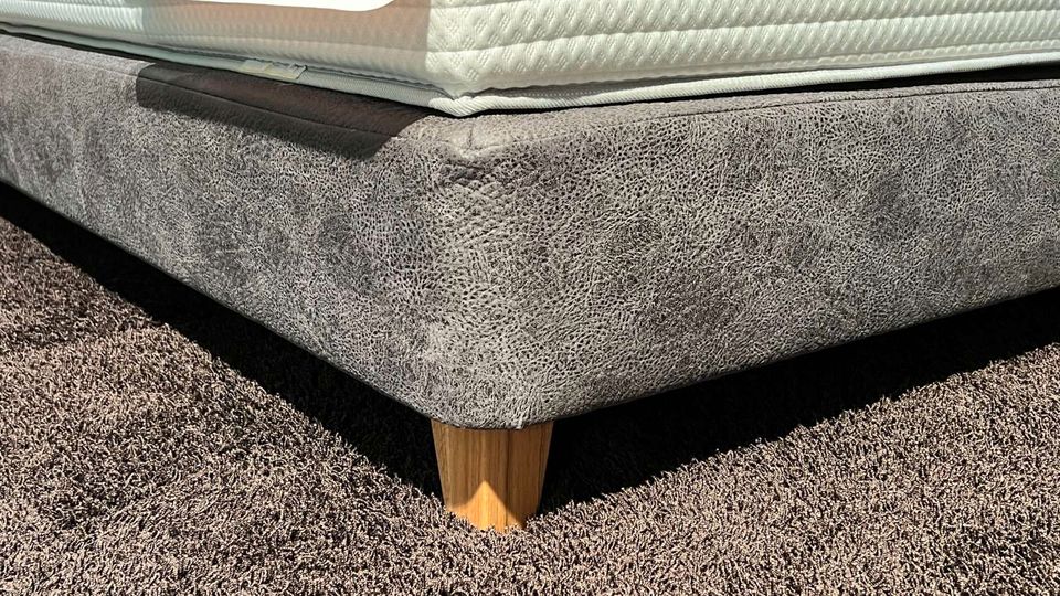 Boxspringbett Alpin Natura 180- 200 cm, Mikrofaser Anthrazit in Werlte 