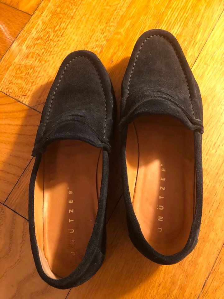 Unützer Penny Loafer Wildleder dunkelblau - 5 x getragen Gr. 37,5 in München