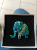 Elefant ⭐ Anstecknadel Pin ⭐Unikat ⭐ Glitzer blau Kunst Rheinland-Pfalz - Hillesheim am Rhein Vorschau