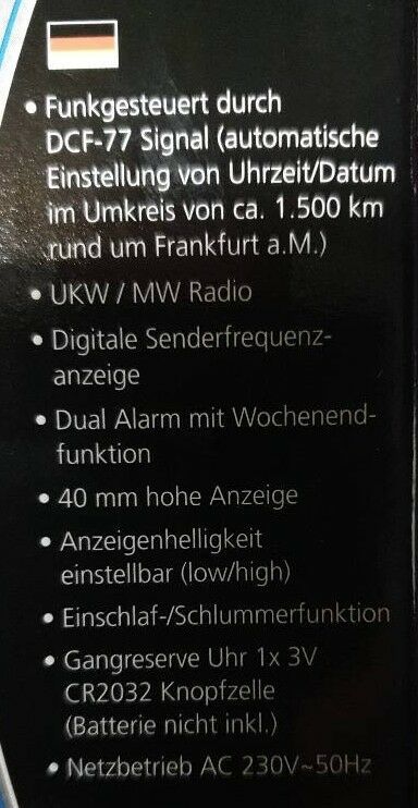 Funkuhr Radio SOUNDMASTER FUR 4000 mit Jumbo LCD Anzeige in Hilchenbach