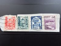 Marokko Briefmarken ca 1949 gestempelt auf einem Ausschnitt eines Baden-Württemberg - Bad Saulgau Vorschau