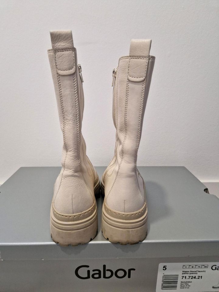 Gabor Chelsea Boots, cremeweiß, Gr. 38 in Offenbach