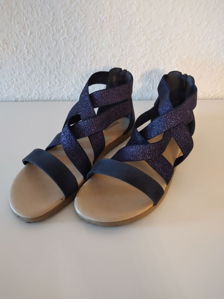 Sandalen dunkelblau Größe 36 in Spitzkunnersdorf