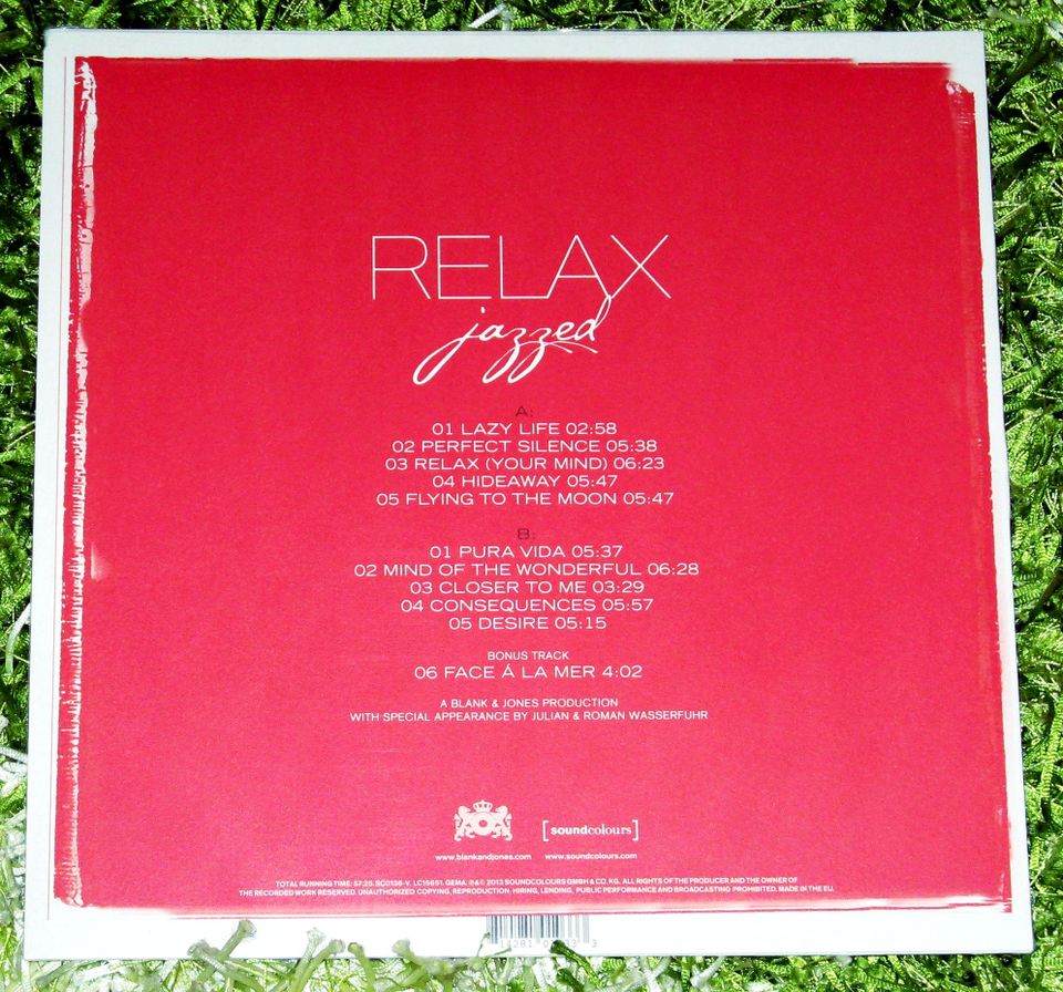 Blank & Jones Relax Jazzed Vinyl LP Smooth Jazz Electro Ambient in Hösbach