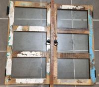 2 alte  Shabby Massivholz Schranktüren mit Glaseinsatz Saarland - Merzig Vorschau