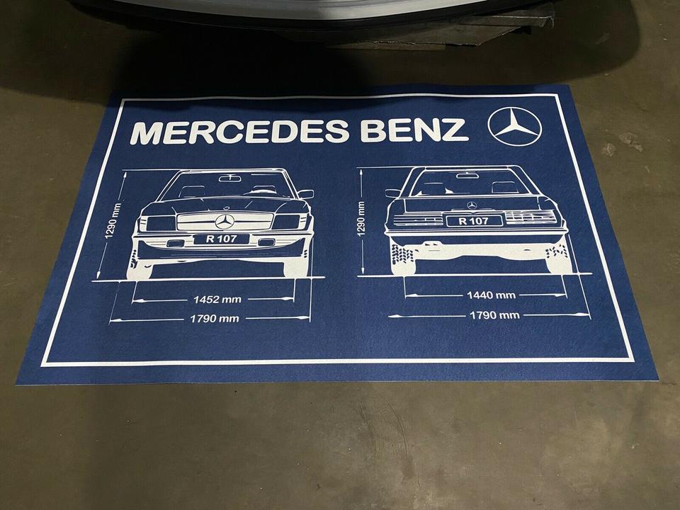 Mercedes R107 W107 SL Teppich Unterlage Deko Dekoration Matte in Dinslaken