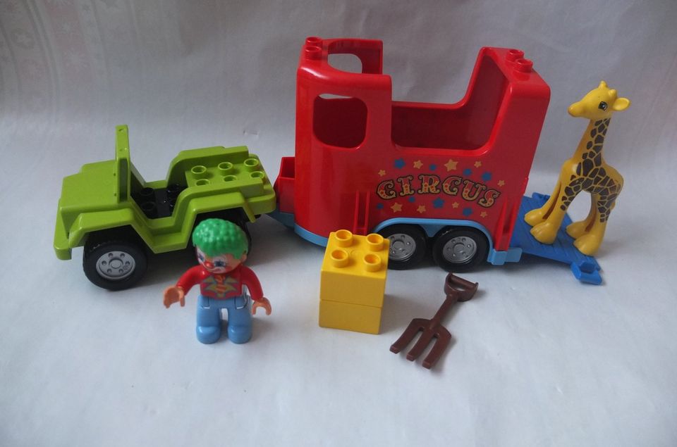 Lego Duplo Zirkuswagen mit Anhänger aus set 10550 Clown Giraffe in Ottensoos