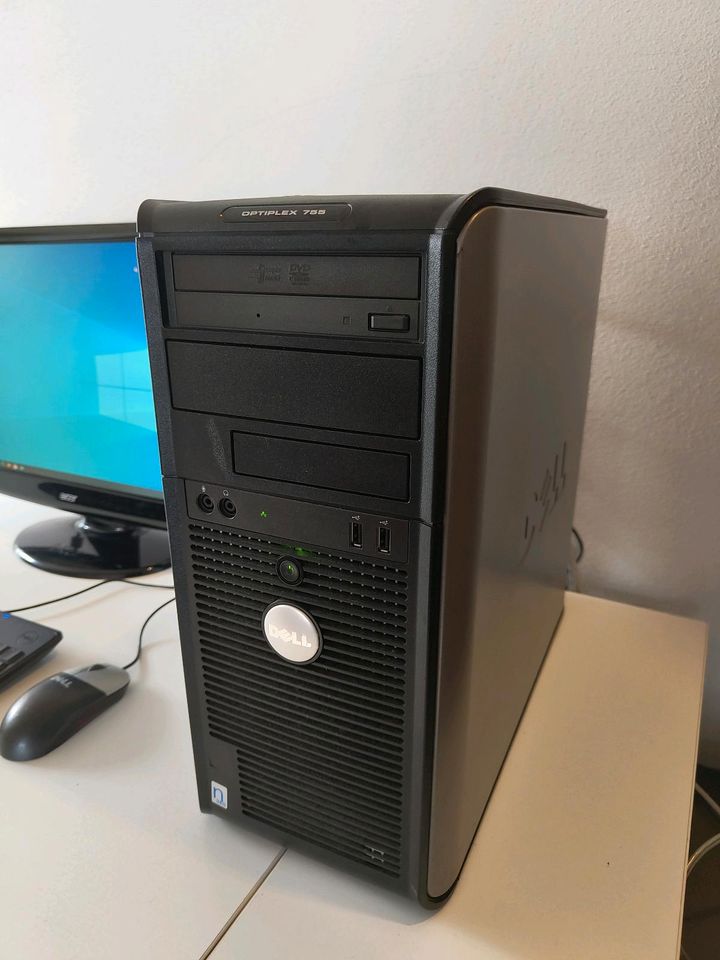 Windows 10 PC | Dell Optiplex 755 | 23" 1080p, 120GB SSD, 4GB RAM in Türkheim