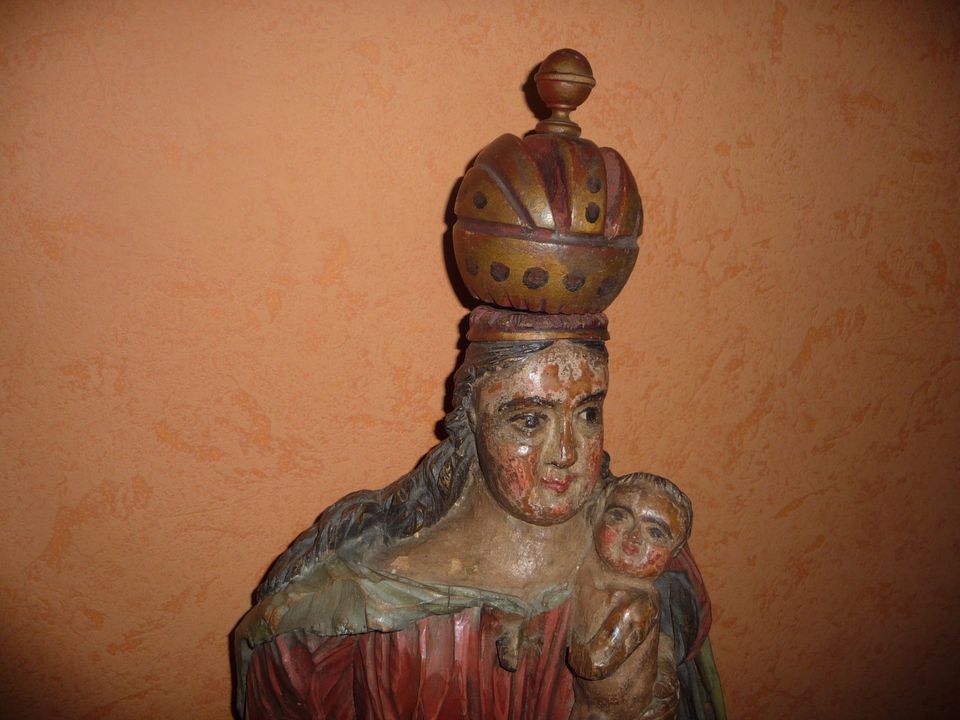 antike Madonna mit Kind Holz Volkskunst 18./19.Jahrhundert? 8,3kg in Rüthen