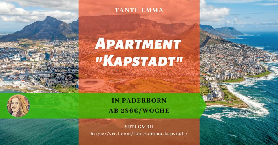 Tante Emma Apartment "Kapstadt" | möbliert | neue Ferienwohnung in Paderborn