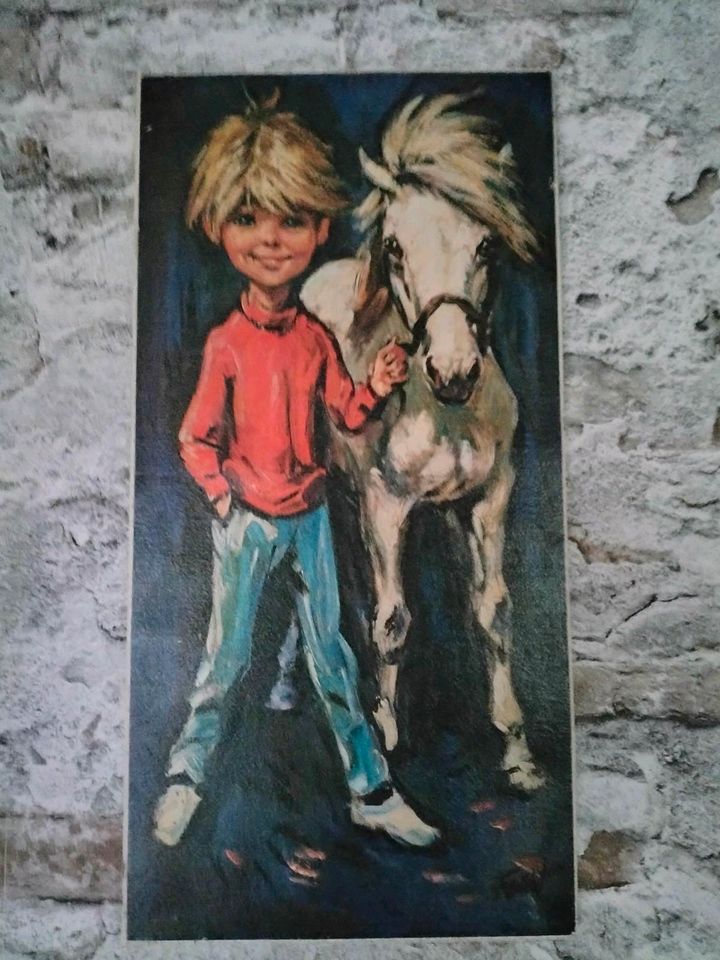 Faust Kunst Bild 70er Jahre - Junge mit Pony in Stadtoldendorf