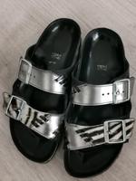 Birkenstock Pantoletten zebra animal print Gr 39 Hessen - Limburg Vorschau