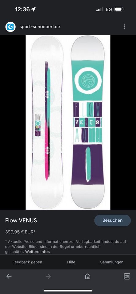 Snowboard 141 cm in Zeitlarn