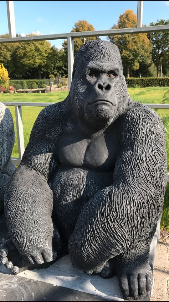 ‼️XL Gorilla 180kg Steinguss Affe Affen Berggorilla Orang Utan‼️ in Dortmund