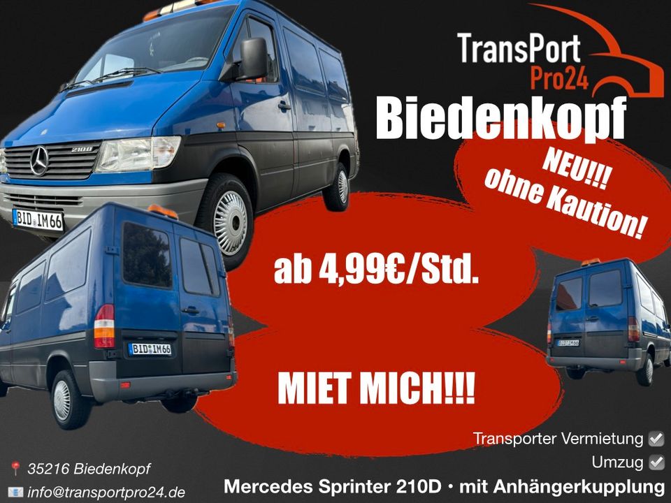 Transporter mieten | Mercedes Sprinter mit Anhängerkupplung in Biedenkopf