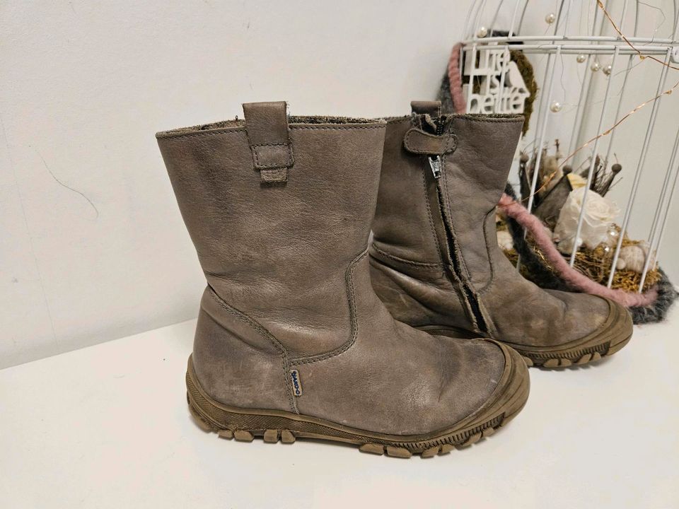 JAKO-O Winterstiefel Gr.35 Leder grau gefüttert Stiefel in Obersontheim