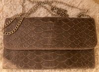 Handtasche Clutch Leder Schlange taupe braun Metall Kette Schleswig-Holstein - Strande Vorschau