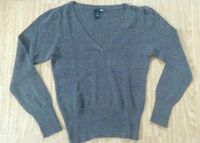 H&M Damen-Pullover mit Angora, V-Ausschnitt, braun-mel., Gr. S Bayern - Weidenbach Vorschau