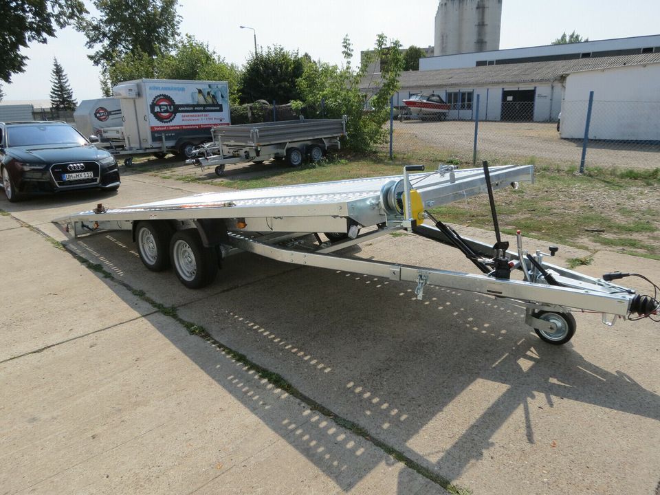 Mietanhänger ab 20€ Autotransporter Autotrailer 3500 Kg mit Gurte in Prenzlau