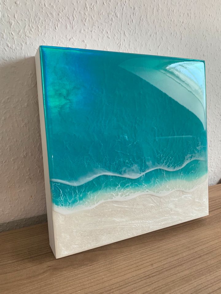 TK-Kunst Gemälde Resin Epoxidharz Bild Meer Ozean Abstrakt Deko in Oberthal