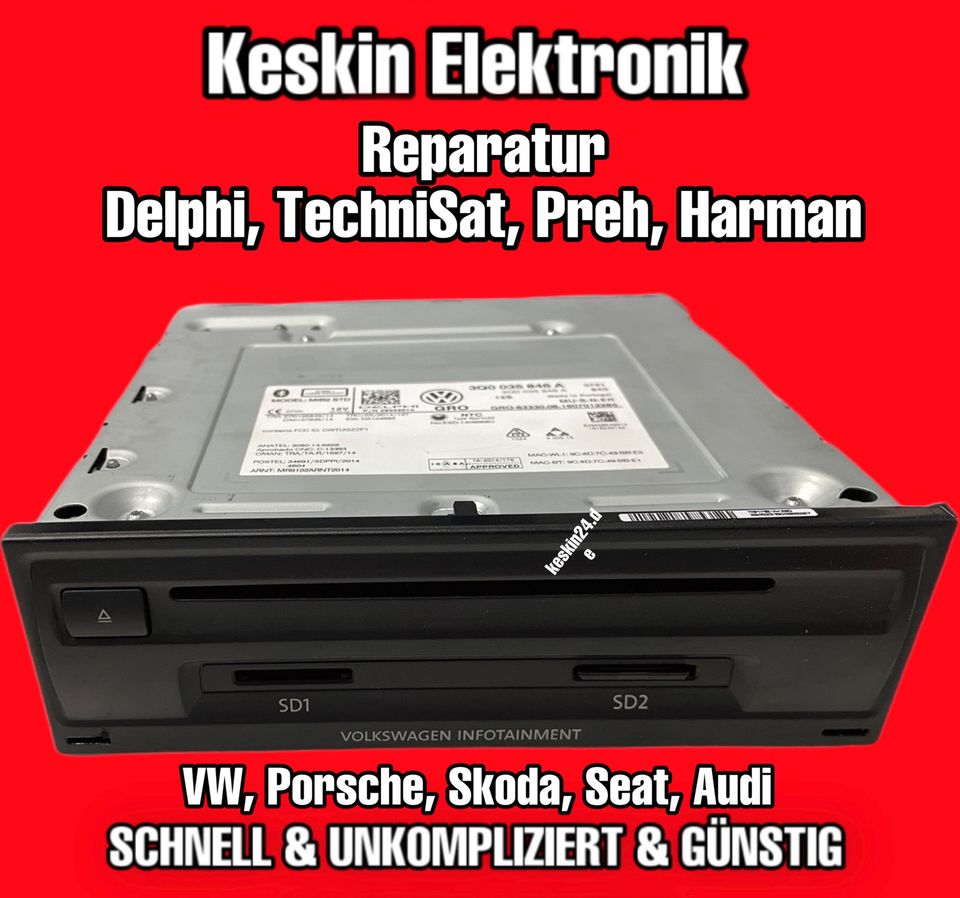 VW AUDI Reparatur Main Unit Discover Keine Tonausfall Sound Ton Navi Defekt  MIB MIB1 Golf 7 Polo Passat in Herscheid