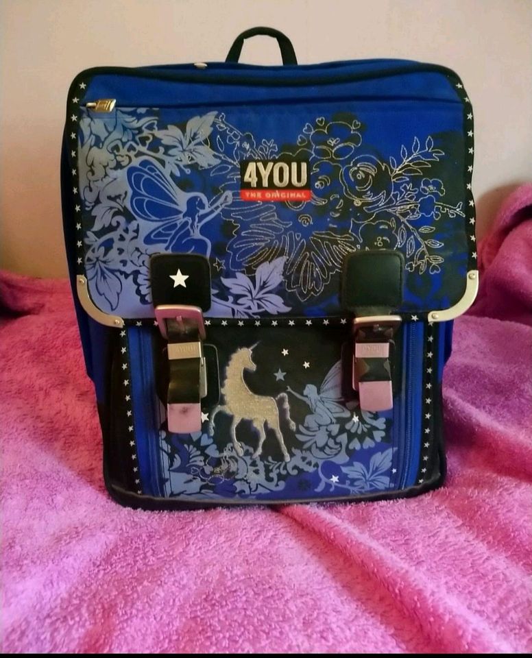 4 you schulranzen Tasche Rucksack schule kind einhorn fee blau in Mannheim