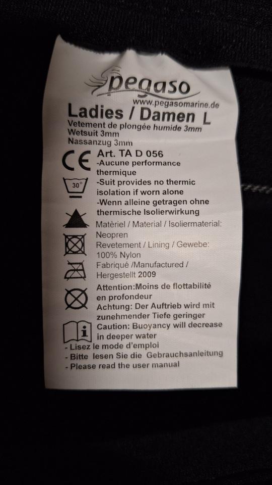 Pegaso Damen Neopren Shorty Nassanzug 3mm Damen Gr. in Mannheim