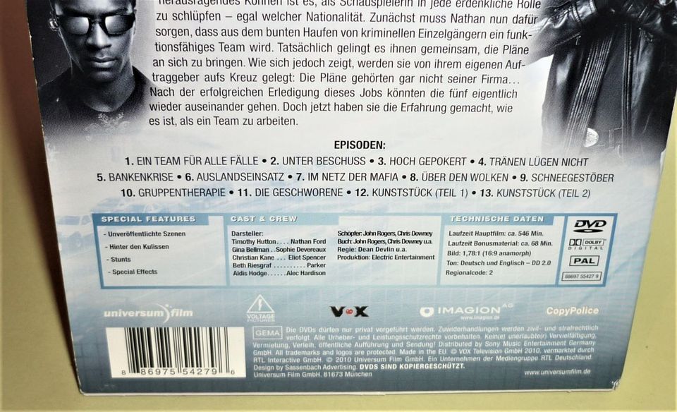 LEVERAGE – Staffel 1 – 3 DVDs – Episoden 1-13  mit Timothy Hutton in München