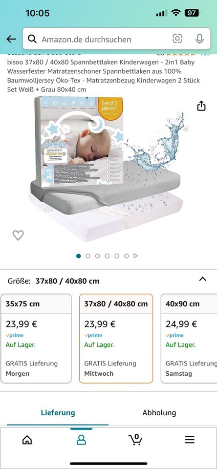 Matratze für Beistellbett 85x43 cm inkl. 2 Laken in Nordvorpommern -  Landkreis - Barth | Babywiege gebraucht kaufen | eBay Kleinanzeigen ist  jetzt Kleinanzeigen