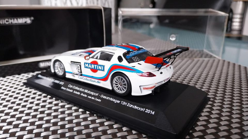 Martini Mercedes SLS AMG GT3 Car Collection Winner 12H 1:43 Umbau in Walluf