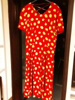 Damen Sommerkleid Gr. 42, rot mit gelben Pflaumen Nordrhein-Westfalen - Overath Vorschau